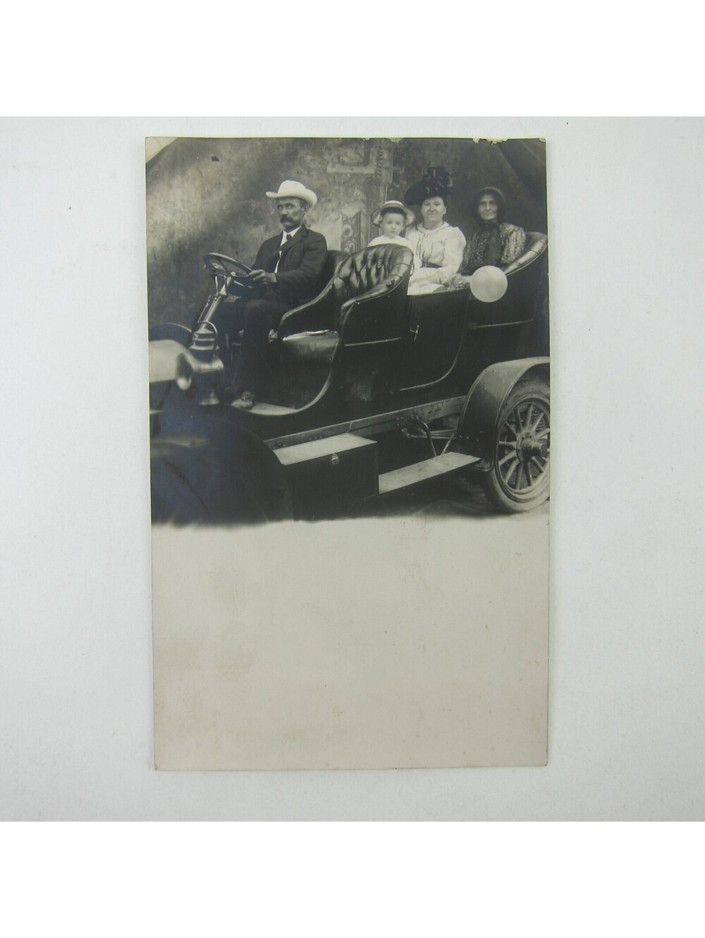 RPPC Photo Postcard Henry Raman Family Old Car & Susan Briney Ohio Antique 1910s